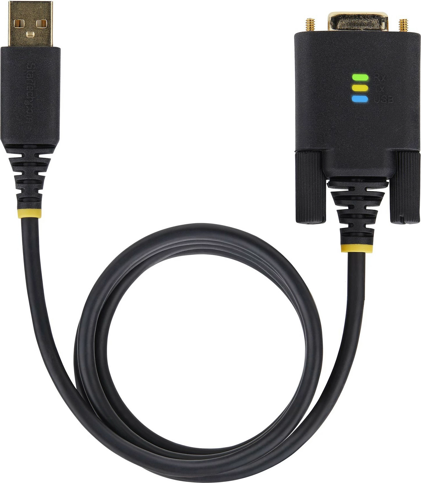 Adapter kabll USB-A në RS232 Null Modem StarTech, 1m, FTDI, DB9, i zi