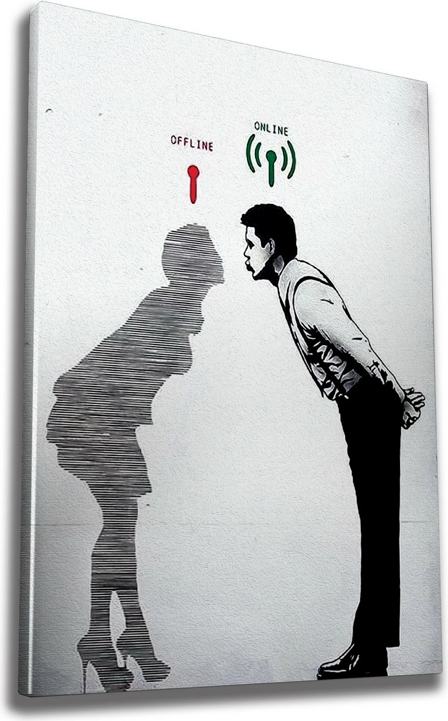 Pikturë dekorative në kanavacë, Banksy, shumëngjyrëshe, WY60, 50x70cm