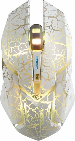 Maus gaming E-Blue Auroza EMS639WHCA-IU, 4000 DPI, USB me kabllo 1.8 m, 6 butona, RGB, bardhë