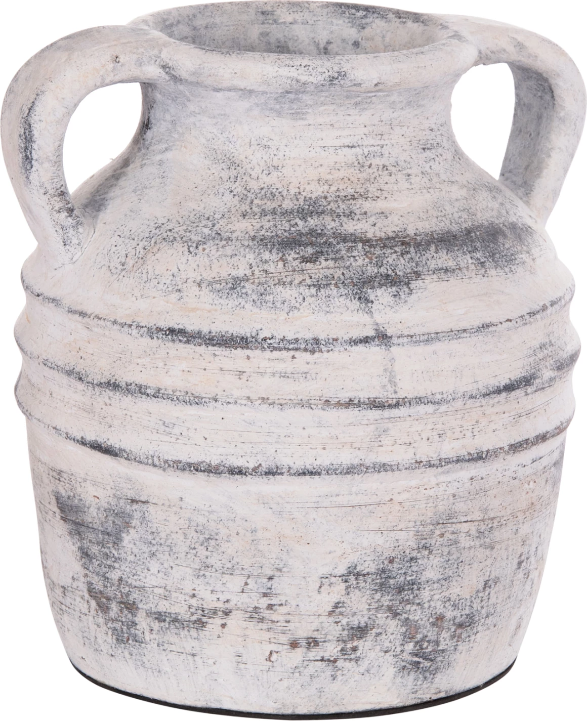 Vazo dekorative tavoline VERMO, terrakotë, ngjyrë gri e çelët, FH4398, 21x22cm