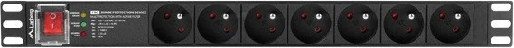 Kabllo vazhduese Lanberg, Power Strip 19'', 1U, 16A, 7X 230V PL, 2m, i zi