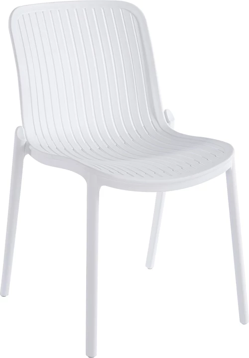 Karrige e grumbullueshme Teragi, polipropilen me mbrojtje UV, e bardhë, 58x43.5x82cm