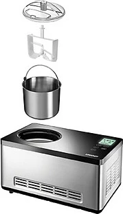 Makinë për akullore UNOLD Gusto, 2L, kompresor 180W, inox/e zezë