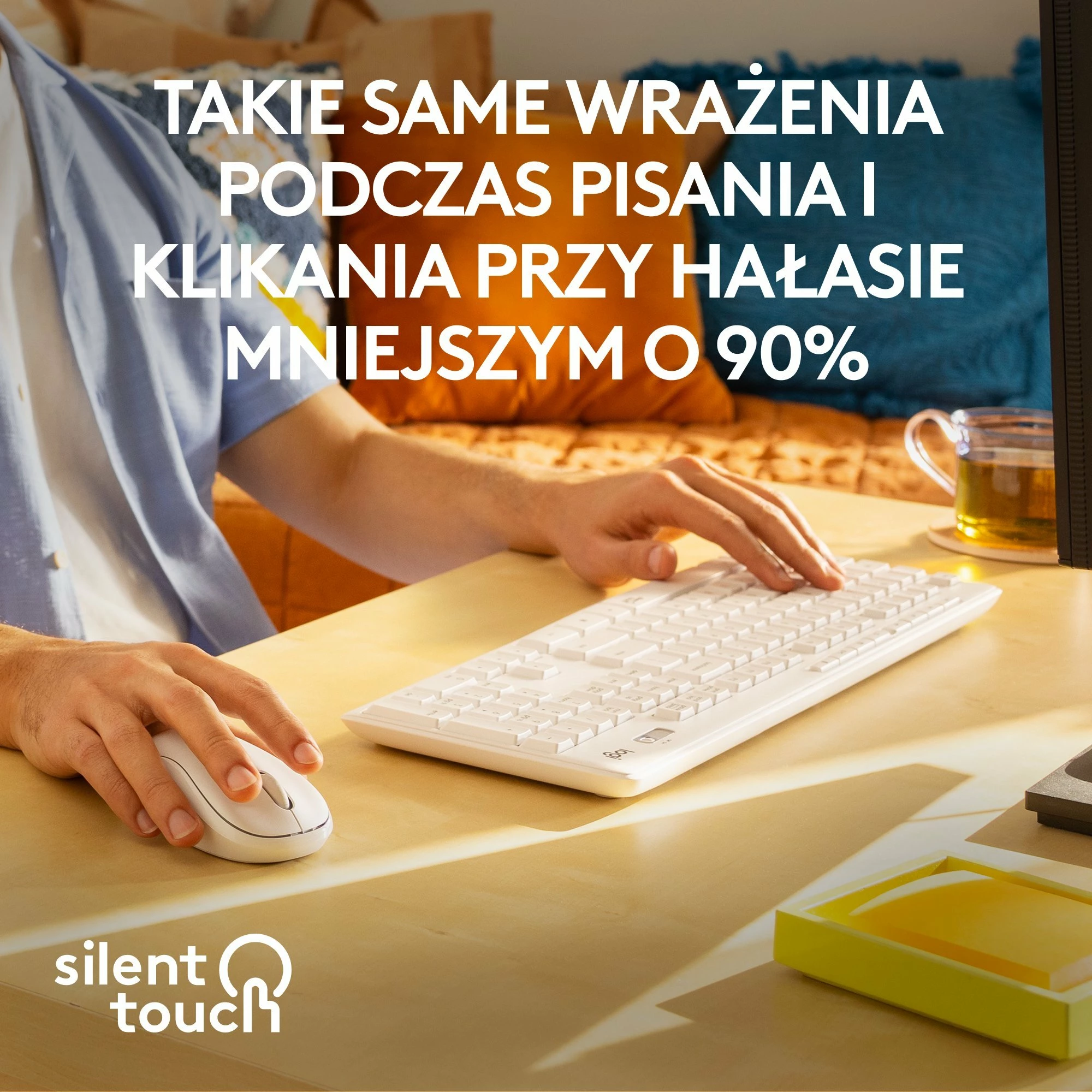 Tastierë + Maus wireless Logitech MK295 Silent (920-009824), e bardhë, set