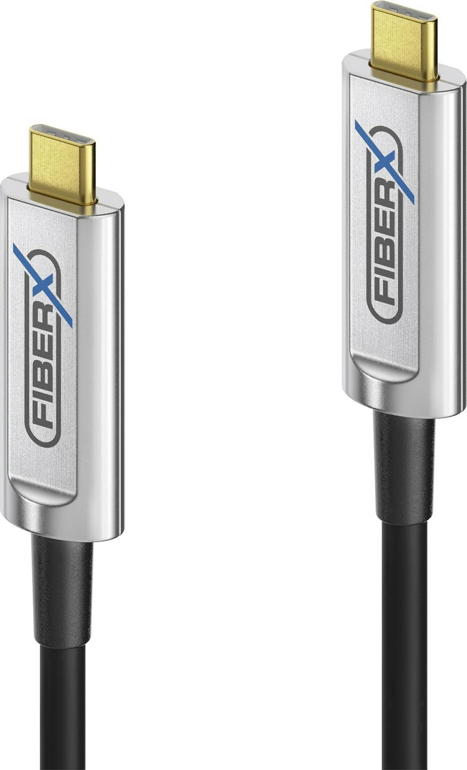 Kabllo USB-C PureLink FiberX 15m, USB 3.2 Gen 2x1, 10Gbps, aktiv, i zi/argjend