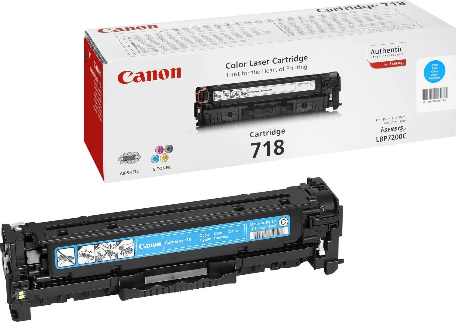 Toner Canon 718CP (2661B014) origjinal, Cian, 1 copë