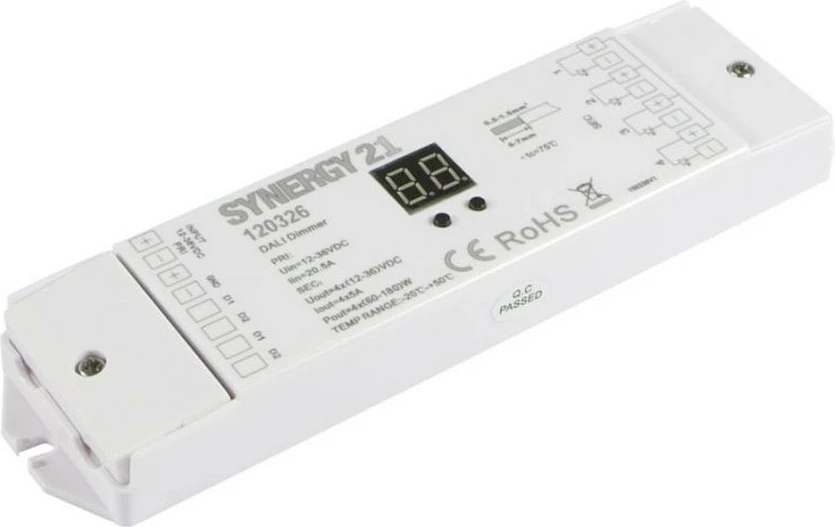 Kontroller LED Synergy21 S21-LED-SR000047, 12-36V, 5A, IP20, i bardhë