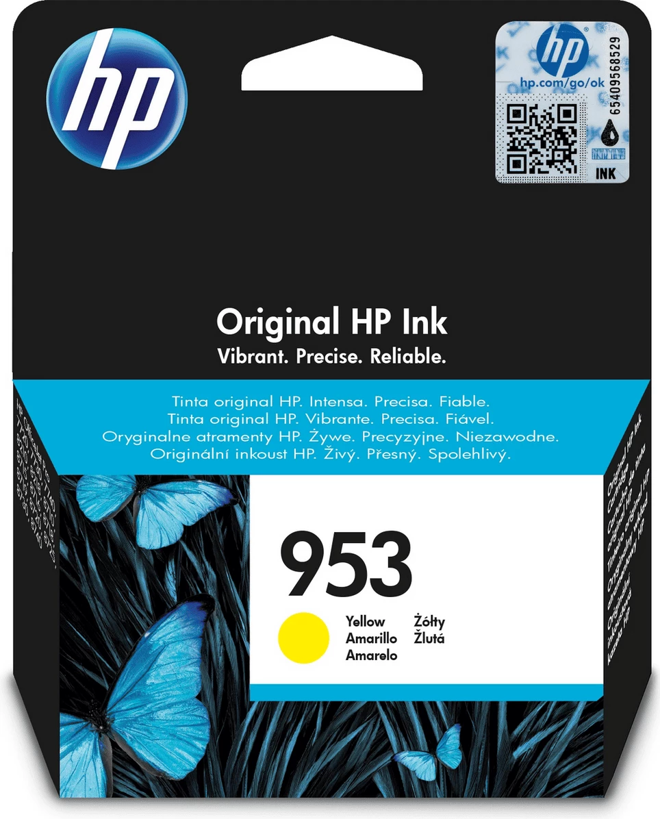 Kasetë boje, HP, 953 / F6U14AE, 9 ml, deri 630 faqe, e verdhë