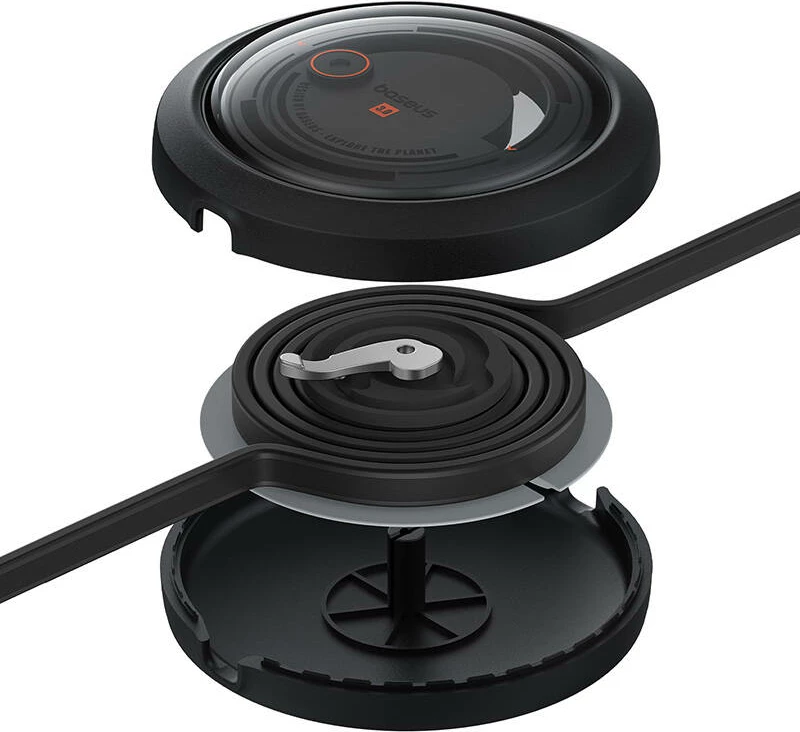 Kabllo 3-në-1 Baseus Free2Draw, 1.1m, 100W, USB në Micro+Lightning+USB-C, e zezë