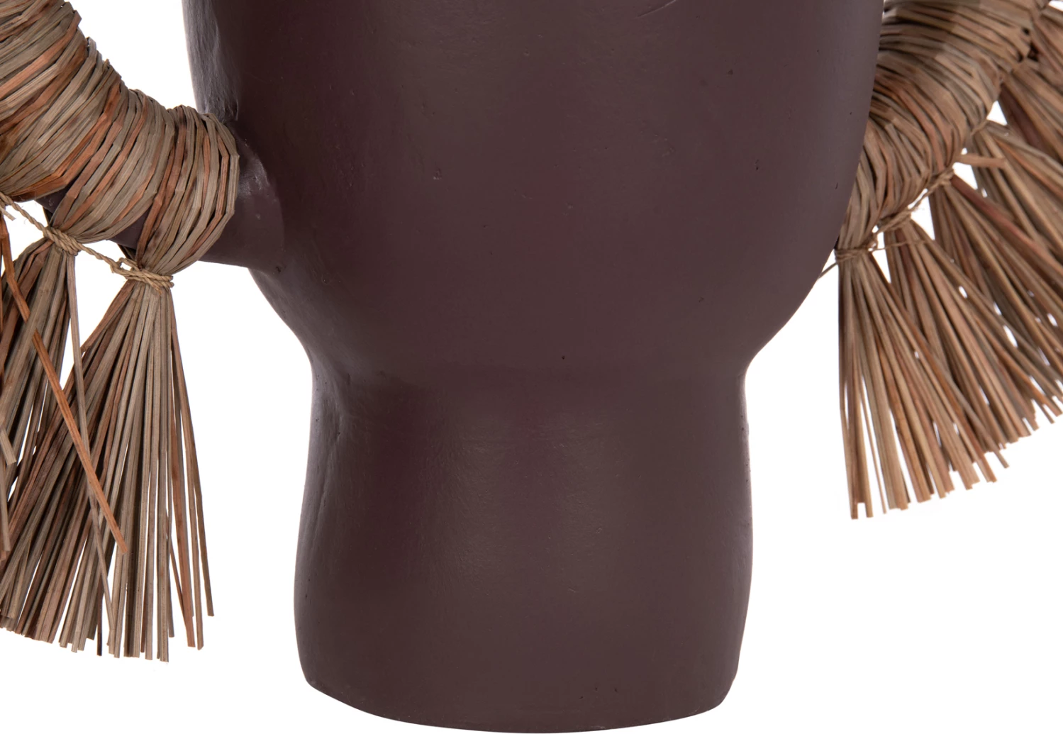 Vazo dekorative tavoline ALICA, terrakotë, ngjyrë çokollate, me bar të thatë, 64x22x38cm