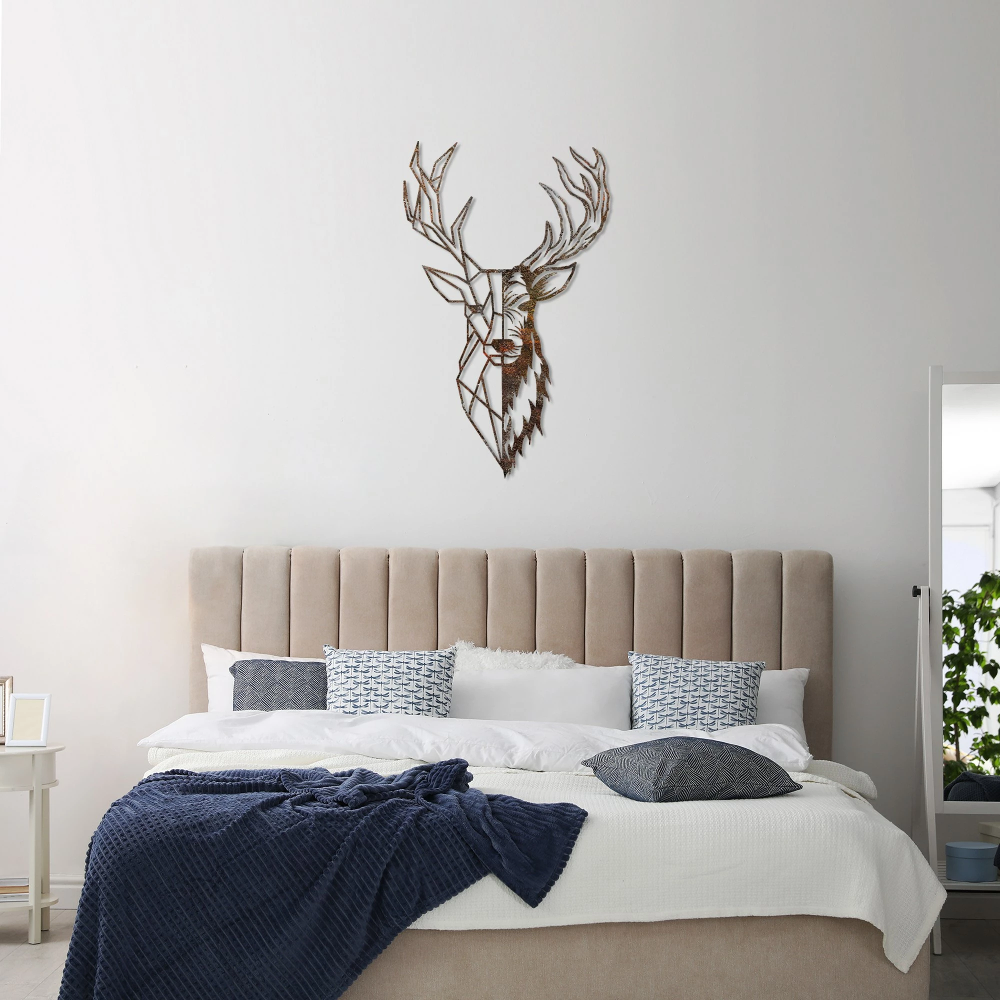 Aksesor dekorativ metalik për mur, kaproll, Wallity, Rusty Deer 3