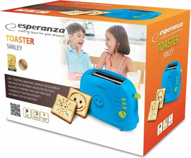 Tostier Esperanza Smiley EKT003B, kaltër