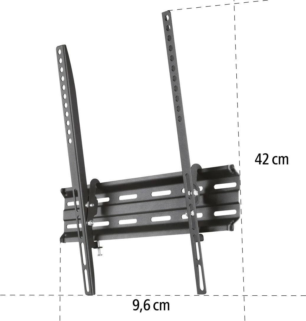 Mbajtës muri për TV Hama 220810, për LCD/LED 32-65 inç, VESA 400x400, Çelik, i zi