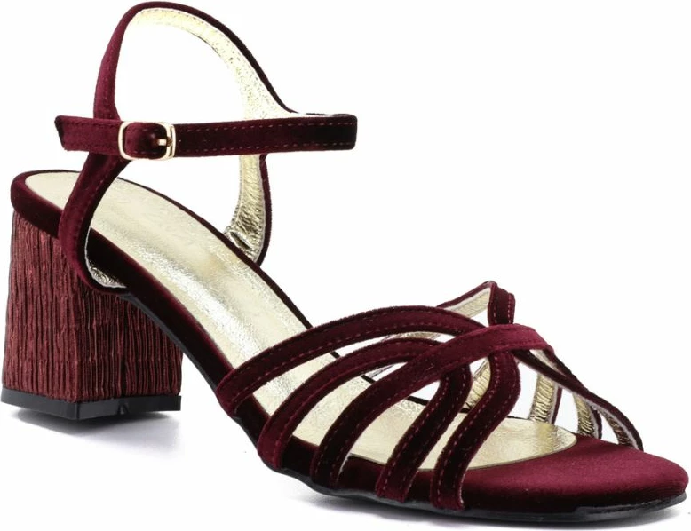 Sandale femra D&A S.Barski SR61-0102, burgundy