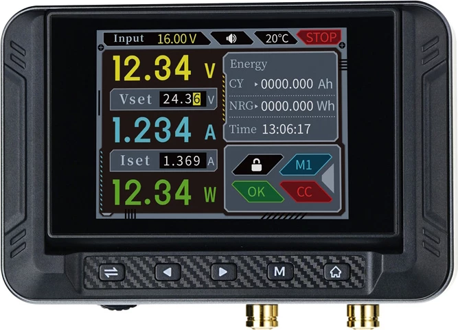 Furnizues laboratorik DC i programueshëm, FNIRSI DPS150, 0–30V 0–5A 150W, ekran IPS 2.8", hyrje USB-C PD/QC