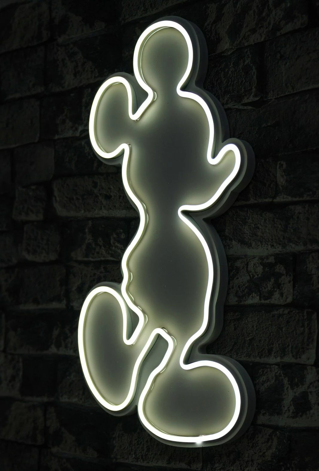 Dritë dekorative LED në formë Mickey Mouse, plastike, e bardhë