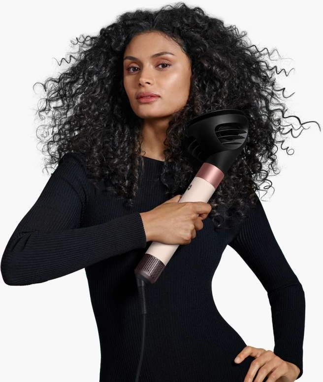 Multistyler flokësh DYSON Airwrap id Curly+Coily, rozë gold/pink, set me 6 pjesë