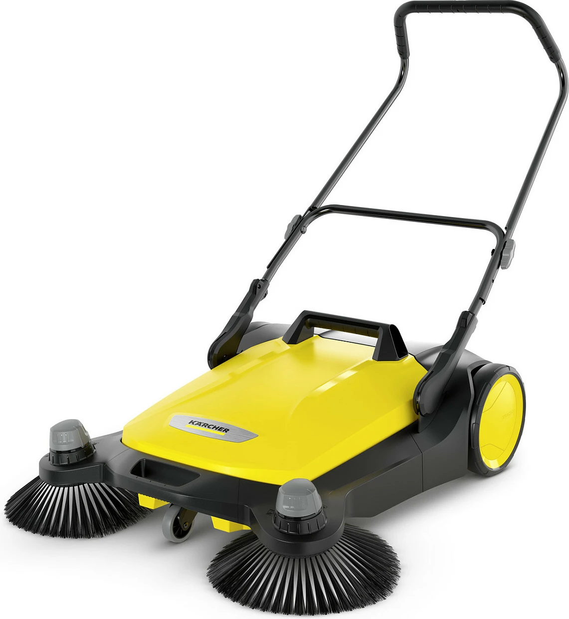 Fshesë rrugore manuale Kärcher S 6 Twin, me dy furça anësore, e zezë/verdhë