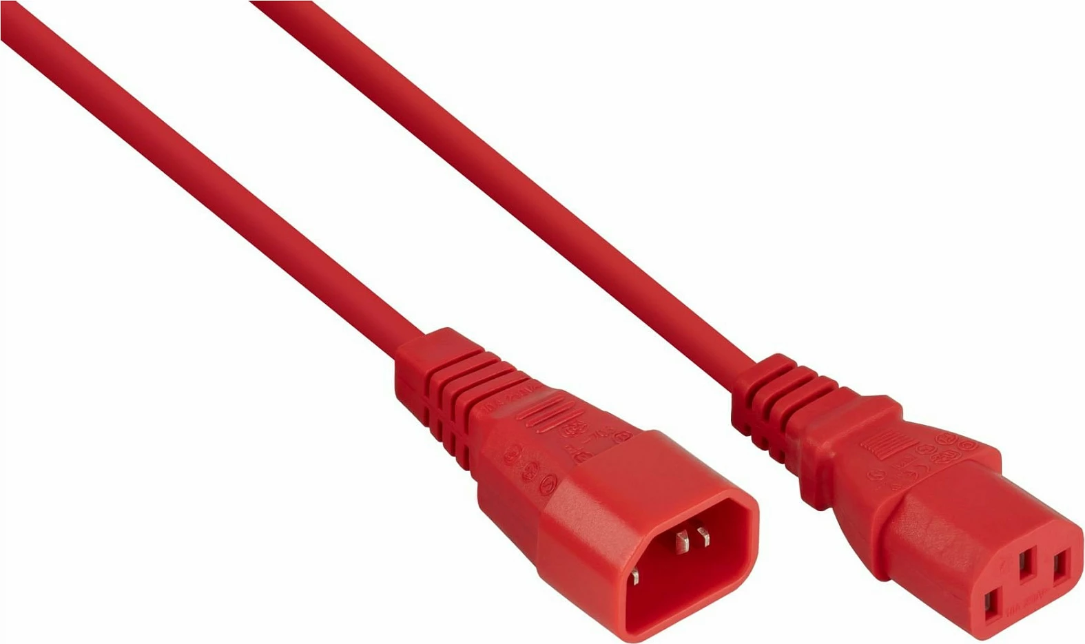Kabllo zgjatëse IEC Kabelmeister C14 në C13, 3m, e kuqe