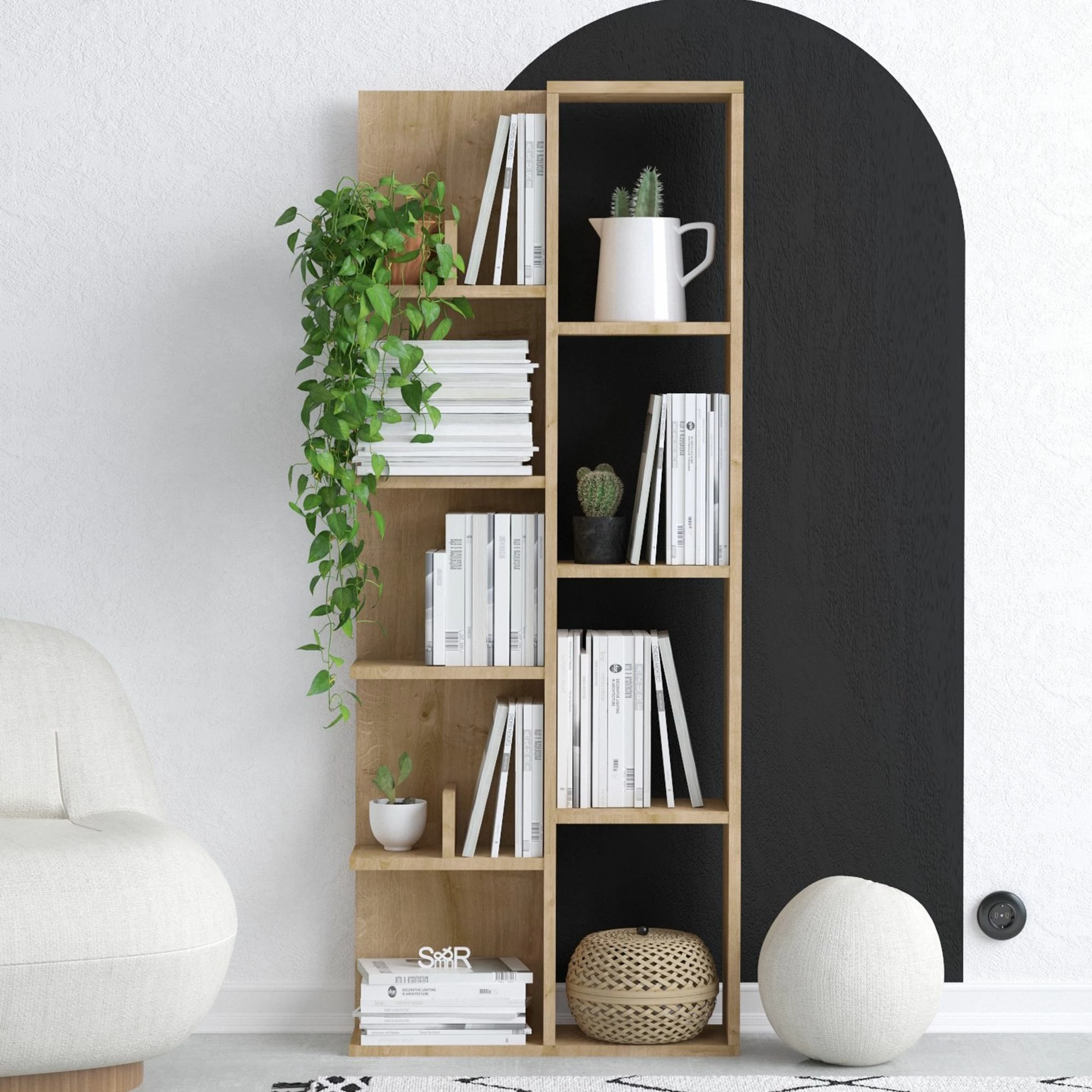 Raft librash Hanah Home, ngjyrë lisi, Lily