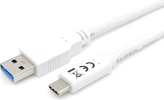Kabëll USB Equip USB 3.2 Gen 1 Type-C në A, 1m, i bardhë