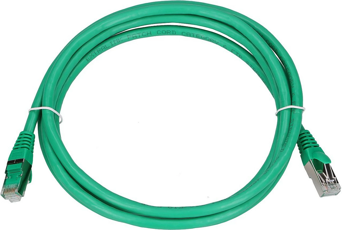 Kabllo rrjeti LAN Extralink Cat6 FTP 2m, RJ45, 1 Gbps, e gjelbër
