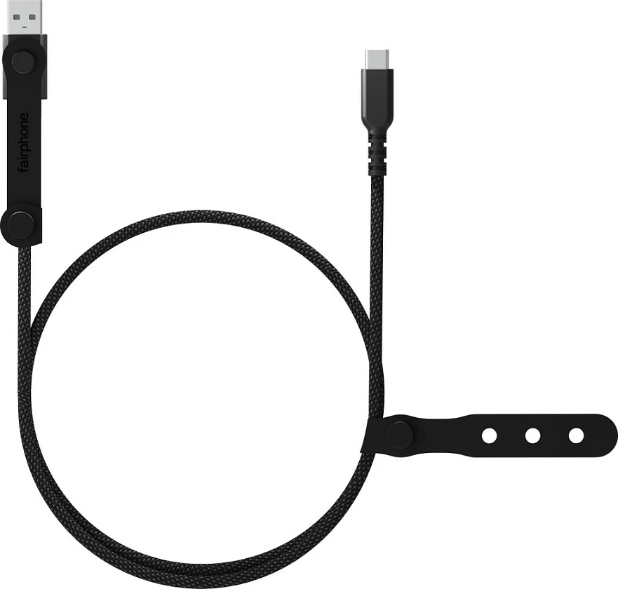 Kabllo karikimi Fairphone USB-C Long Life, 1 m, e zezë
