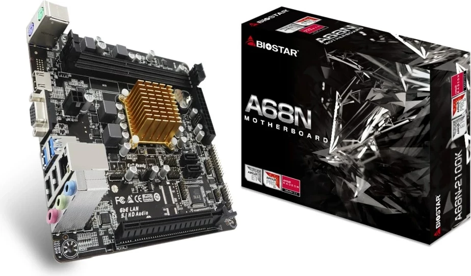 Pllakë amë Biostar A68N-2100K mini ITX