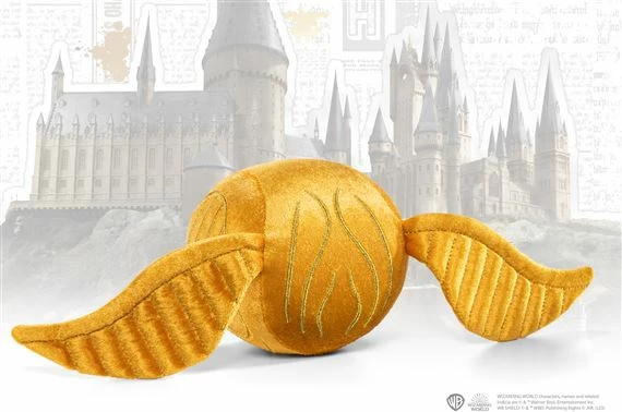 Lodër pelushi NOBLE COLLECTION Harry Potter Golden Snitch 10 cm, krahë 38 cm, e artë