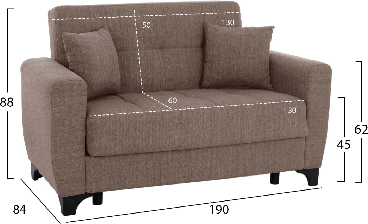 Set divanësh FH11748.02, 3-vendësh dhe 2-vendësh, bezhë
