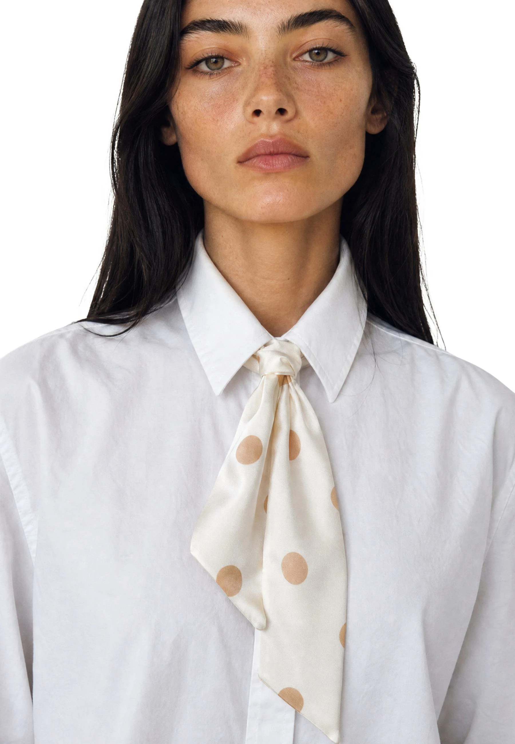 Fular për femra I am FOULARD, krem/gështenjë
