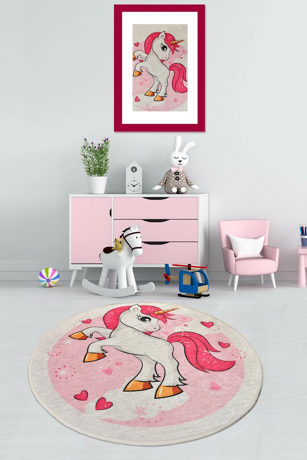 Qilim me njëbrirësh, shumëngjyrësh, 140 cm, Conceptum Hypnose, Poni