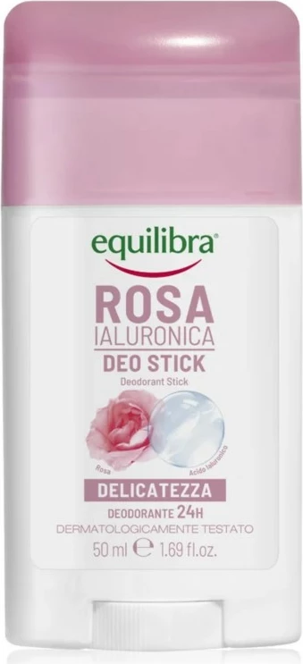 Deodorant Stick për femra Equilibra Rose me Acid Hialuronik, 50ml