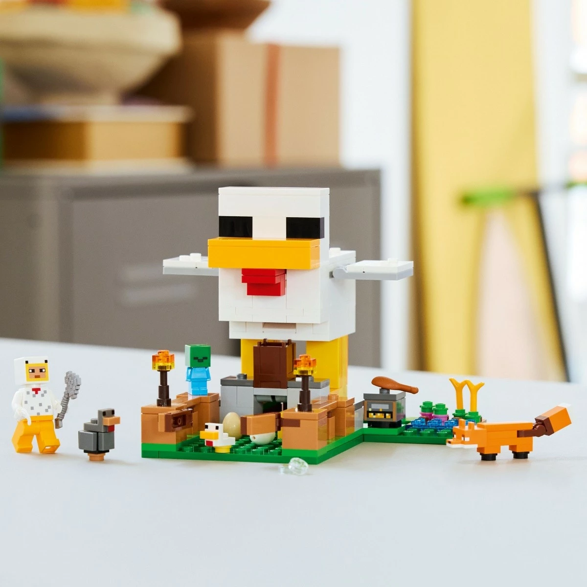 Set ndërtimi LEGO Minecraft 21585 Chicken Farm, 233 copa, 7+