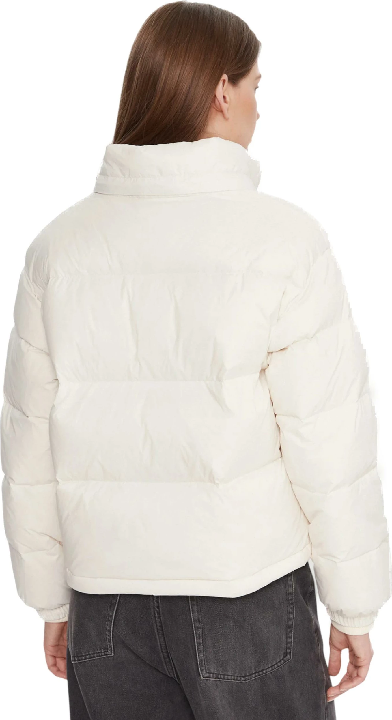 Jakne puffer për femra Calvin Klein Jeans LV047D501G, krem [Madhësia: L]