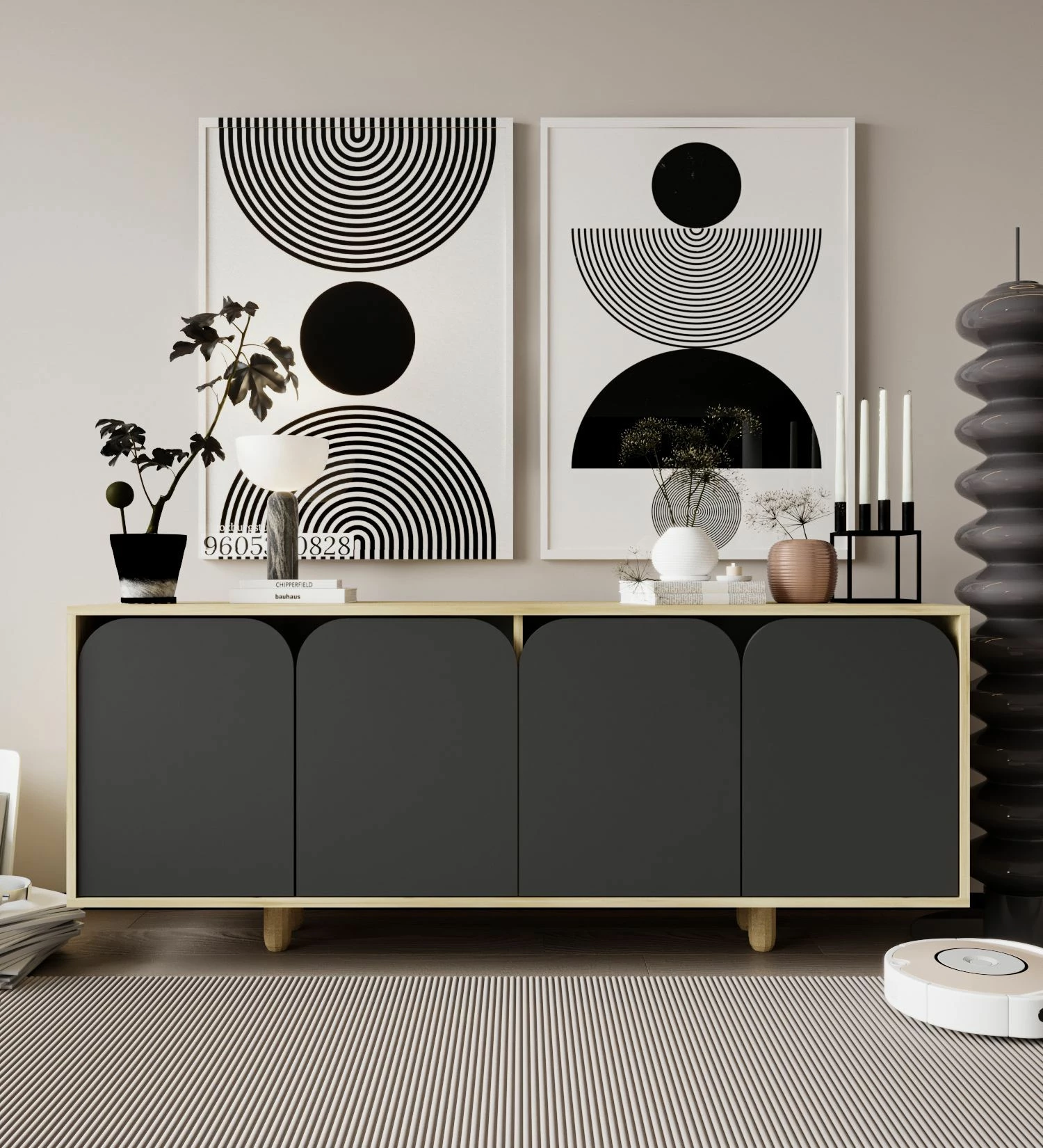 Konsol Skye Decor, Lazio Bohem 180, lis safir, antracit