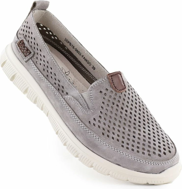 Këpucë lëkure për femra eVento, gri