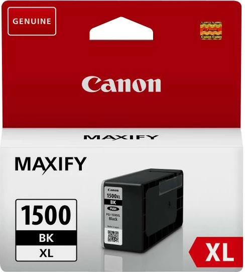Kasetë boje, Canon PGI-1500XL BK (9182B001), kapacitet XL 35 ml, rendiment deri 1200 faqe A4, e zezë