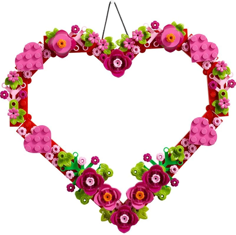 Set ndërtimi LEGO Heart Decoration 40638, dekor zemre për mur, 9+, i personalizueshëm