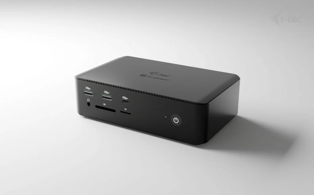 Docking station I-Tec Thunderbolt 5 Quattro Display DS, 2x Thunderbolt 5, 2x HDMI, 2.5G LAN, 140W PD, e zezë