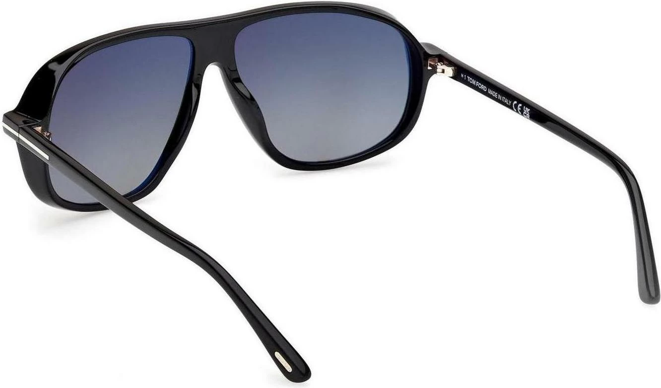 Syze dielli për meshkuj Tom Ford FT1208 01B, të zeza [Ngjyra: 61]