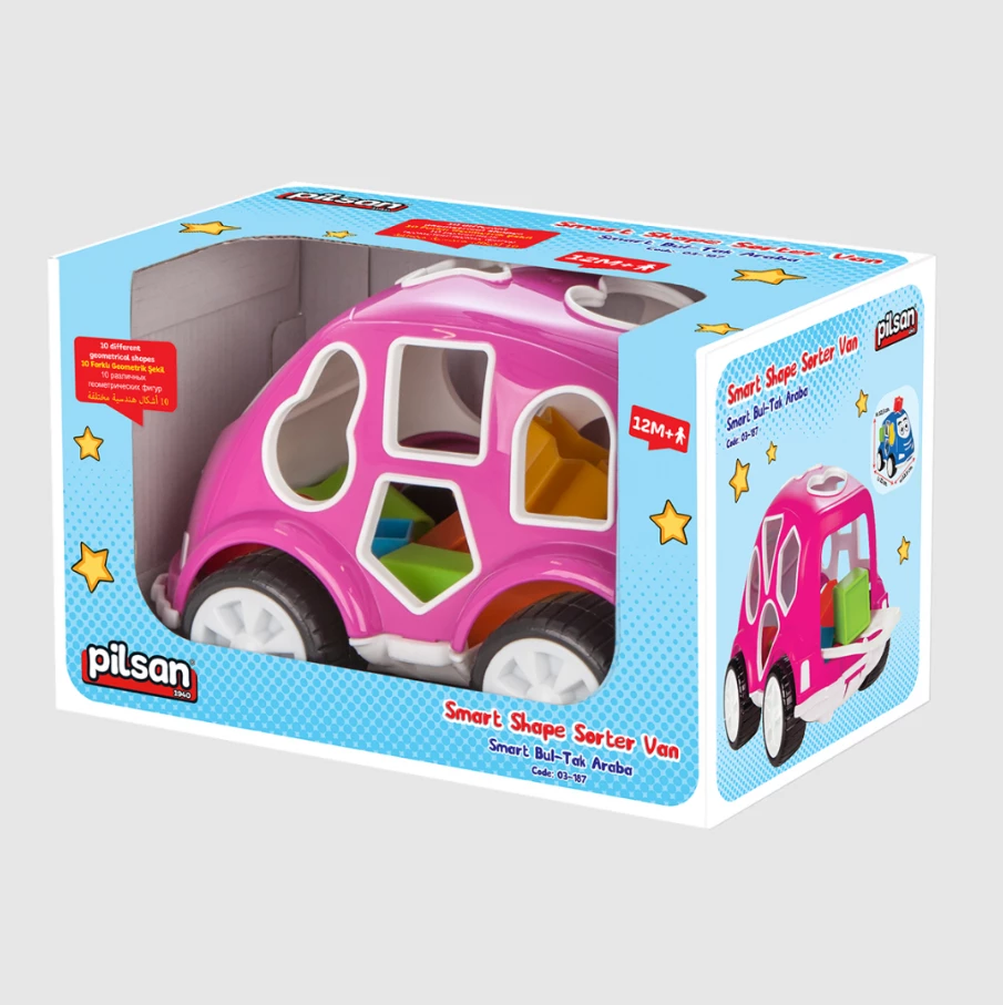 Lodër për fëmijë Pilsan Smart Shape Sorting Car