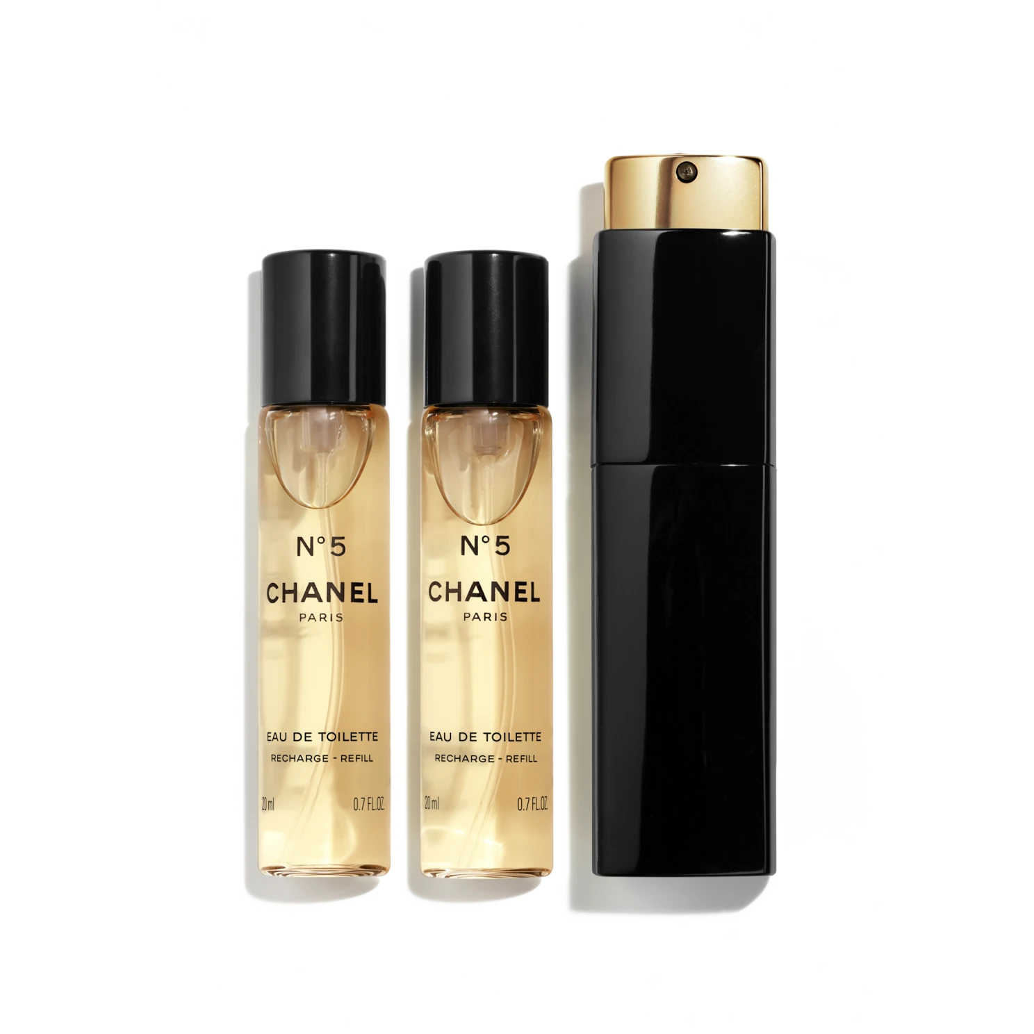 Eau De Toilette Chanel N°5 + 2 rimbushje , 3 x 20 ml