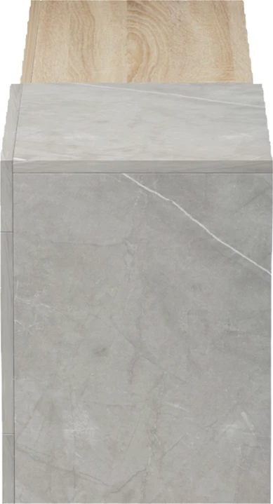 Mbajtëse muri për TV Flato, pamje sonoma-gri bezhë mermeri, 150x29.5x38.5cm