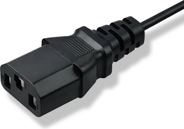 Karikues biçiklete elektrike, Qoltec, 52617, dalje 42V 2A 84W për bateri 36V Li-ion, prizë C14-IEC-3P me kabllo rryme, e zezë