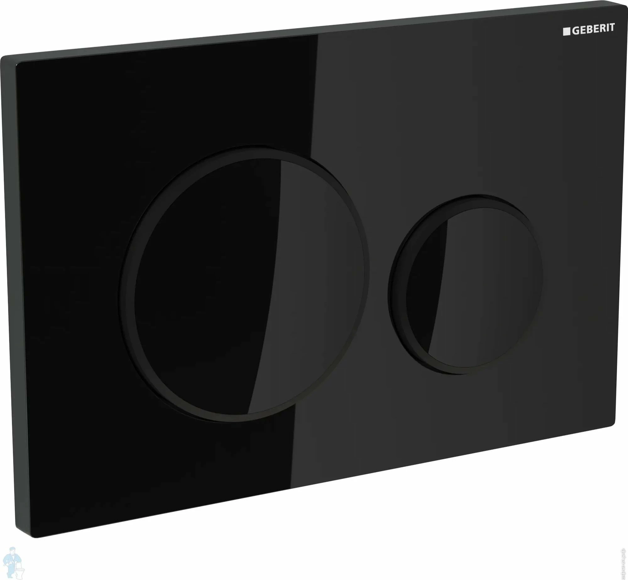 Buton shkarkimi Geberit Sigma20 Start.CZ.Mat-CZ-CZ.Mat, 24.6x16.4 cm, plastikë, i zi mat
