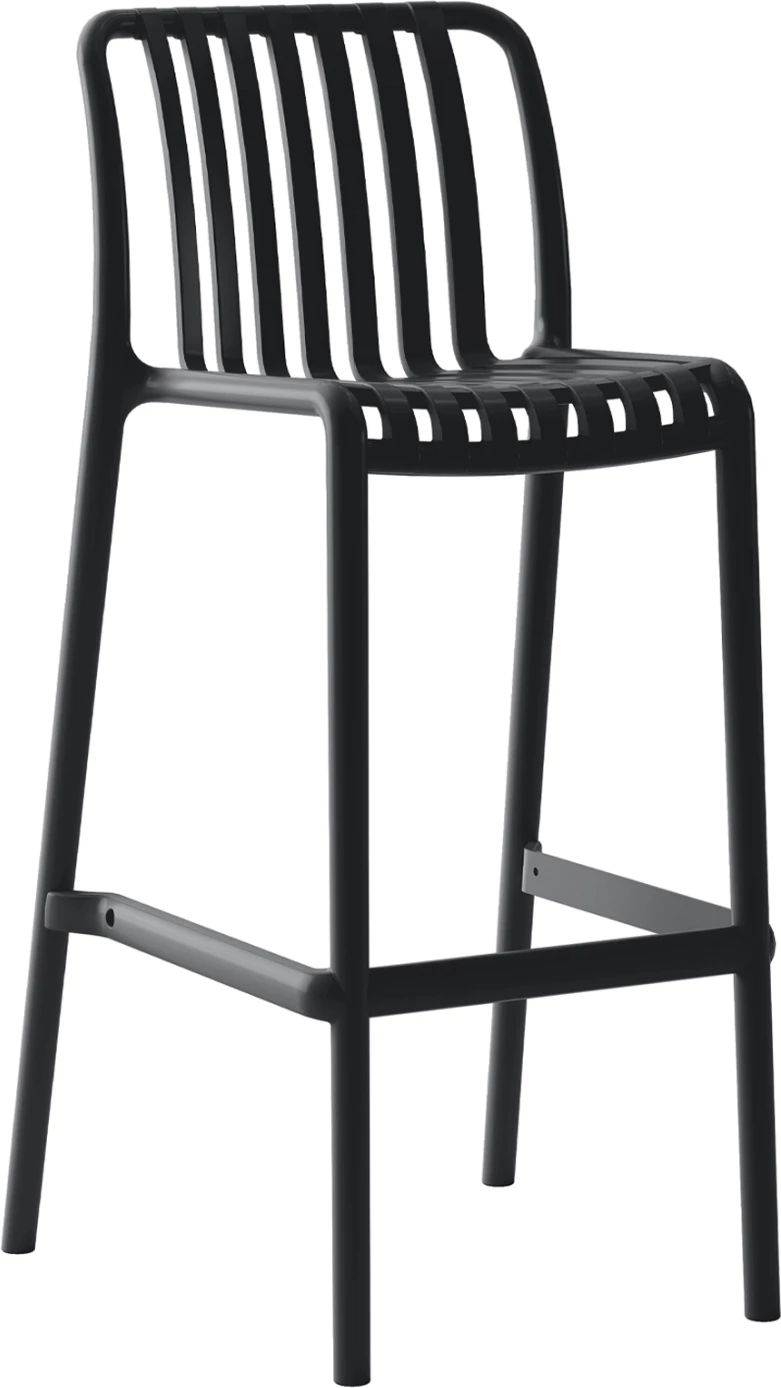 Karrige për bar, polipropileni, CONVEE FH6098.02, e zezë, 38,5x49,5x102H cm