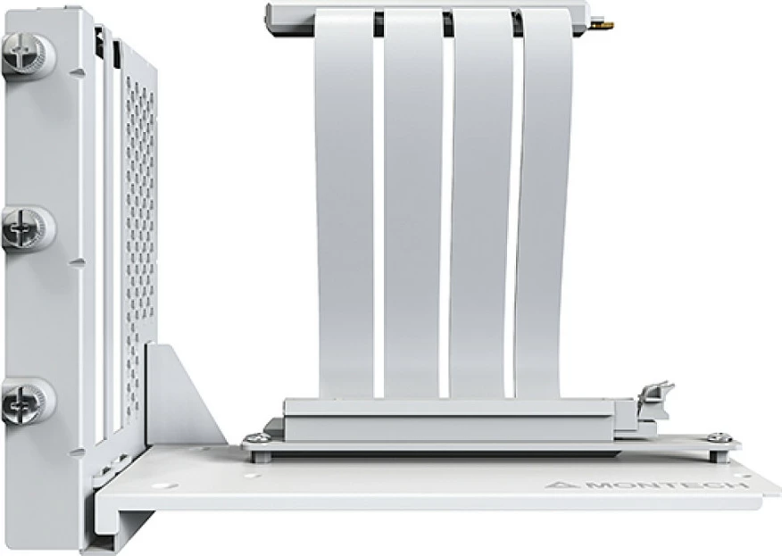 Kit montimi vertikal GPU Montech, PCIe 4.0 Riser kabllo 20cm, i bardhë