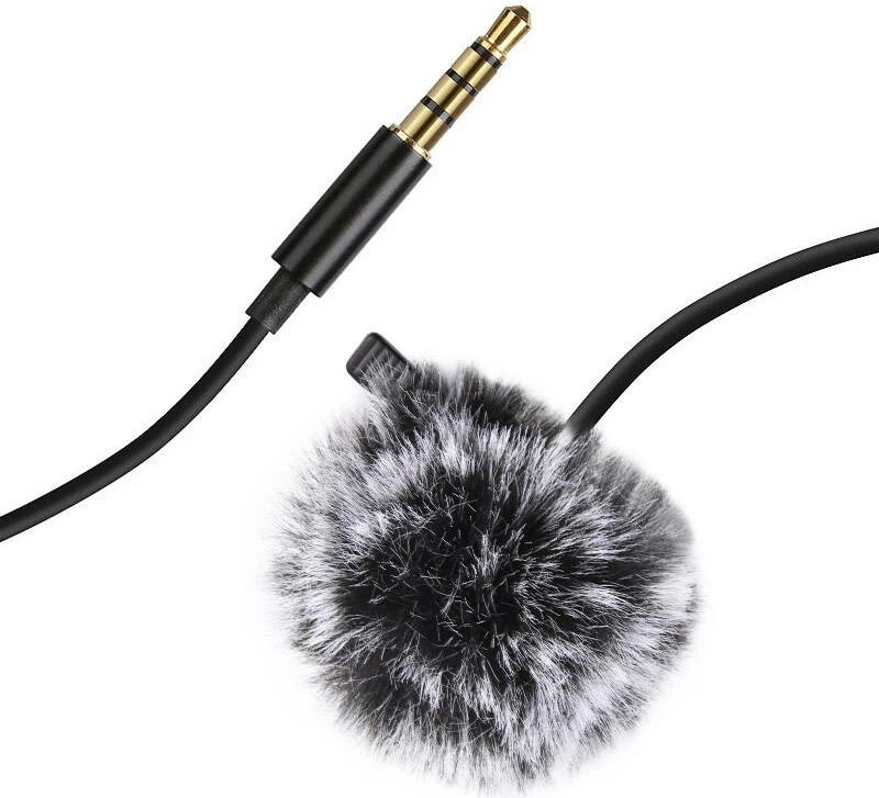 Mikrofon lavalier Puluz PU424, 1.5m, jack 3.5mm, i zi