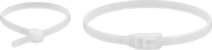 Lidhëse kabllosh DeLOCK 150 x 3.6 mm, 100 copë, poliamid, UL94 V2, zi/transparent